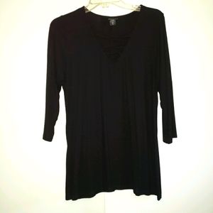 Ribbed 3/4 sleeve tee